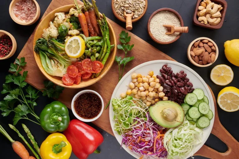 Anti-inflammatory foods to reduce arterial plaque — omega-3 rich fish, nuts, and colorful vegetables